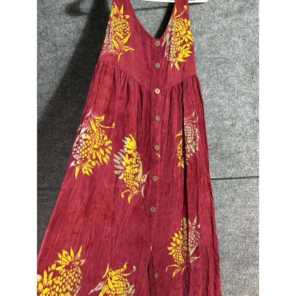 Pineapple Moon Burgundy Turtle Print Resort Dress – One Size